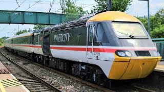 125 Group 43025 'Exeter' + 43159 'Rio Warrior' passing Brockley Whins on the 'Teddy's Nook' Railtour