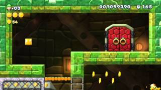 New Super Luigi U (Wii U) - Sparkling Waters-Tower Walkthrough (1-Player)