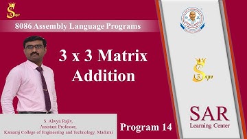 Program 14: 3 x 3 Matrix Addition | 8086 Assembly Language Program | emu8086