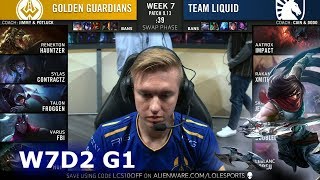 GGS vs TL | Week 7 Day 2 S9 LCS Summer 2019 | Golden Guardians vs Team Liquid W7D2