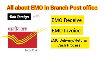 EMO Receive, Invoice, Delivery, Return, Cash process in BO IMA 2.O #indiapost #postoffice #ima #gds