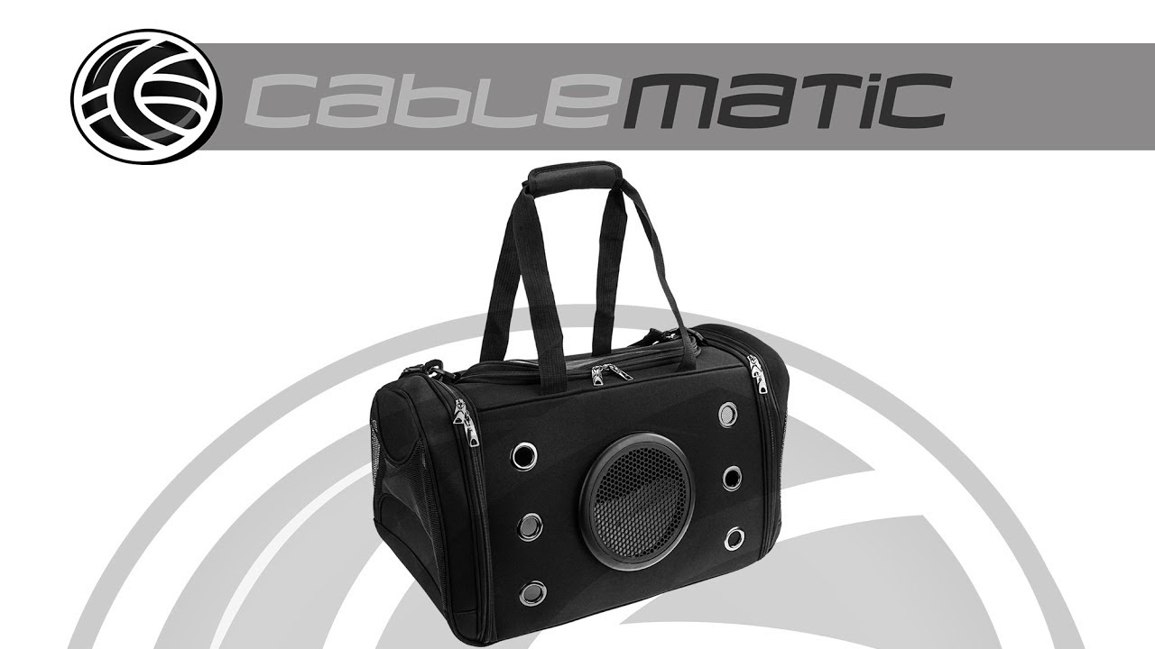 Maleta para transporte de mascotas gato y perro - distribuido por  CABLEMATIC ® - YouTube