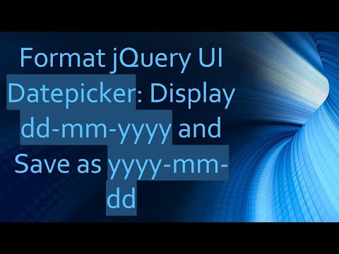 Format jQuery UI Datepicker: Display dd-mm-yyyy and Save as yyyy-mm-dd