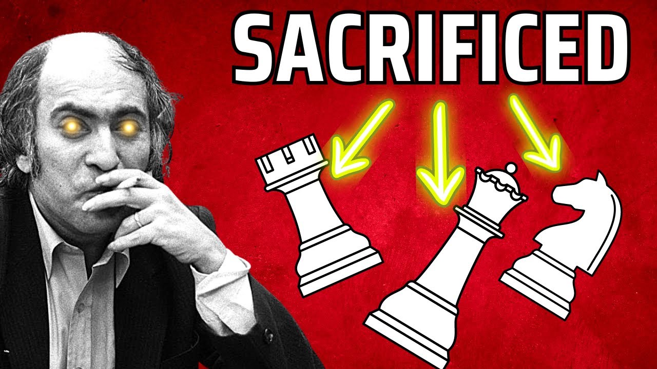Mikhail Tal Sacrifices 3 pieces to destroy the French Defense and Checkmate  in just 16 moves 🤯🔥