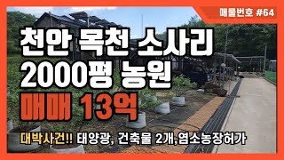 [매물번호 #64] 천안 목천 소사리 농원매매 13억