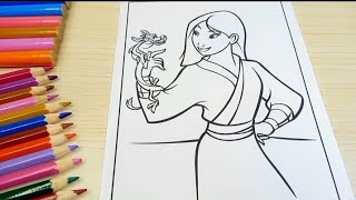 Coloring princess MULAN | PRINCESS DISNEY | Coloring pages