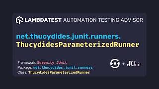 net thucydides junit runners  ThucydidesParameterizedRunner with examples