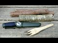 How I whittle a fork with a Mora knife | wood carving