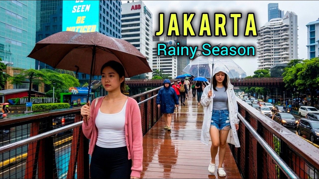Jakarta Indonesia Walking Tour 4K | Jakarta Modern City Walk in 4K UHD