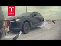 Full self driving tesla reacts in highway crash