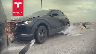 Tesla Full SelfDriving vs. HighSpeed Crash
