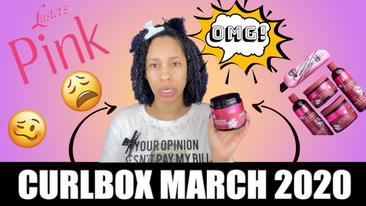LUSTERS PINK REVIEW + DEMO | CURLBOX MARCH 2020 | TYPE 4A NATURAL HAIR