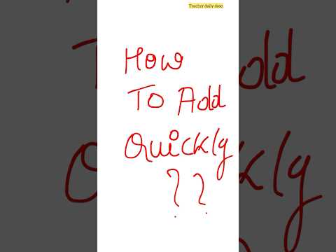 Mental Addition tricks