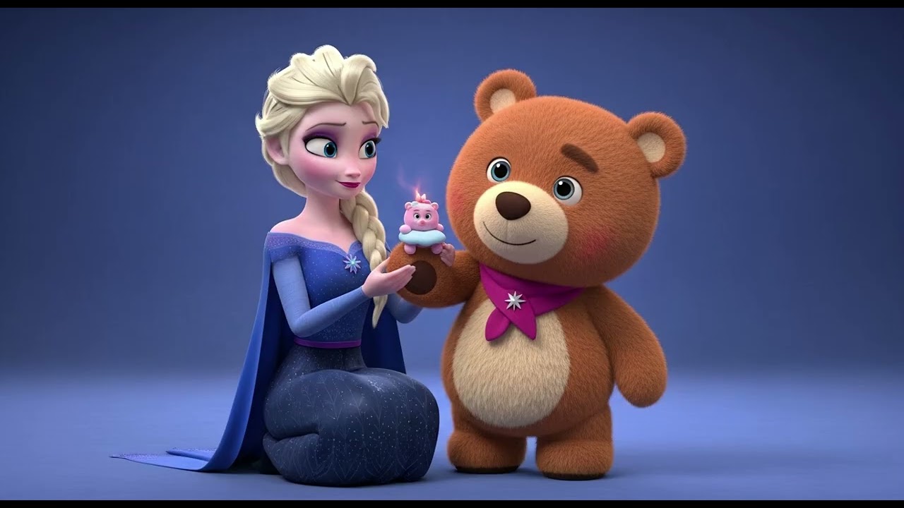 Elsa and Gentle Snores of Teddy Bear 🧸🌙 | Calming Bedtime Story Song for Kids