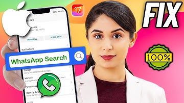 Fix WhatsApp Messages search Not Working on iPhone