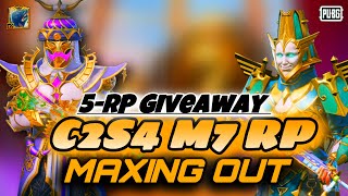 C2S4 RP M7 Maxed Out🤩 | 5x Royal Pass Giveaway | AjjuGamerYT