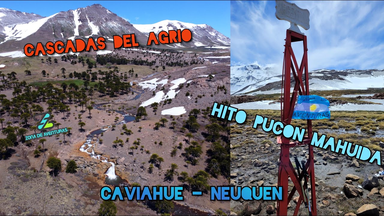 Cascadas del Agrio 🇦🇷 Hito Pucon Mahuida 🇨🇱 Caviahue