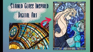 アート・デザイン・音楽 HOW TO WORK IN STAINED GLASS Stylize your own Stained Glass inspired Digital Art - YouTube