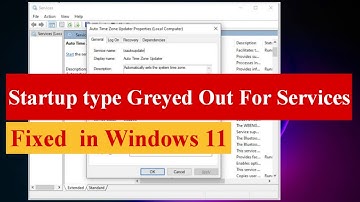 Startup type Greyed Out For Services in Windows 11 #windows11 #startup