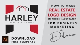 How to Create Real Estate Logo Design - Realtor Branding Video - Logo Design Ideas - Dillenium