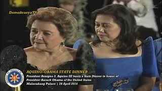 Pnoy Hosts President Obama In Malacañang State Dinner Noynoy Aquino And Barack Obama Speech 2014