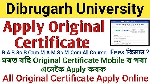 How to Apply Degree Original Certificate | B.A B.Sc B.Com Original Certificate Apply | DU