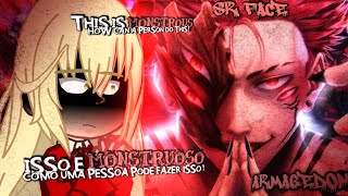 The Extra's Academy Survival Guide React ♪ Sukuna | ARMAGEDOM | Ed As Sukuna / Au | BR / ENG |