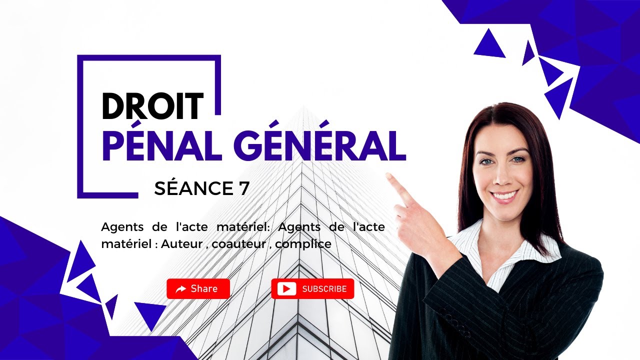 Droit Pénal Général Dt Français : Agents de l'acte matérie