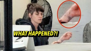 Kristen Stewart Exhibits Apparent Bruises On Wrist At LAX