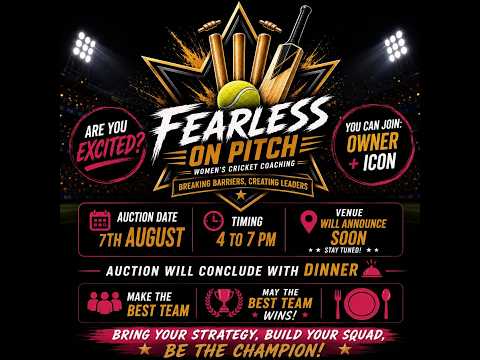 FEARLESS ON PITCH WOMENS CRICKET COACHING TOURNAMENT AUCTION 2026 THANE