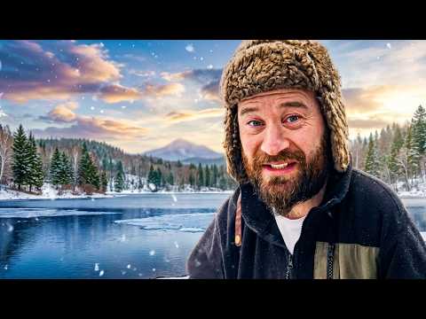 KÜÇÜK KARAVANDA KARLI HAVADA SICAK KAMP