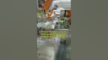 Industrial robots ensure neat palletizing through high-precision control.#robot #automation