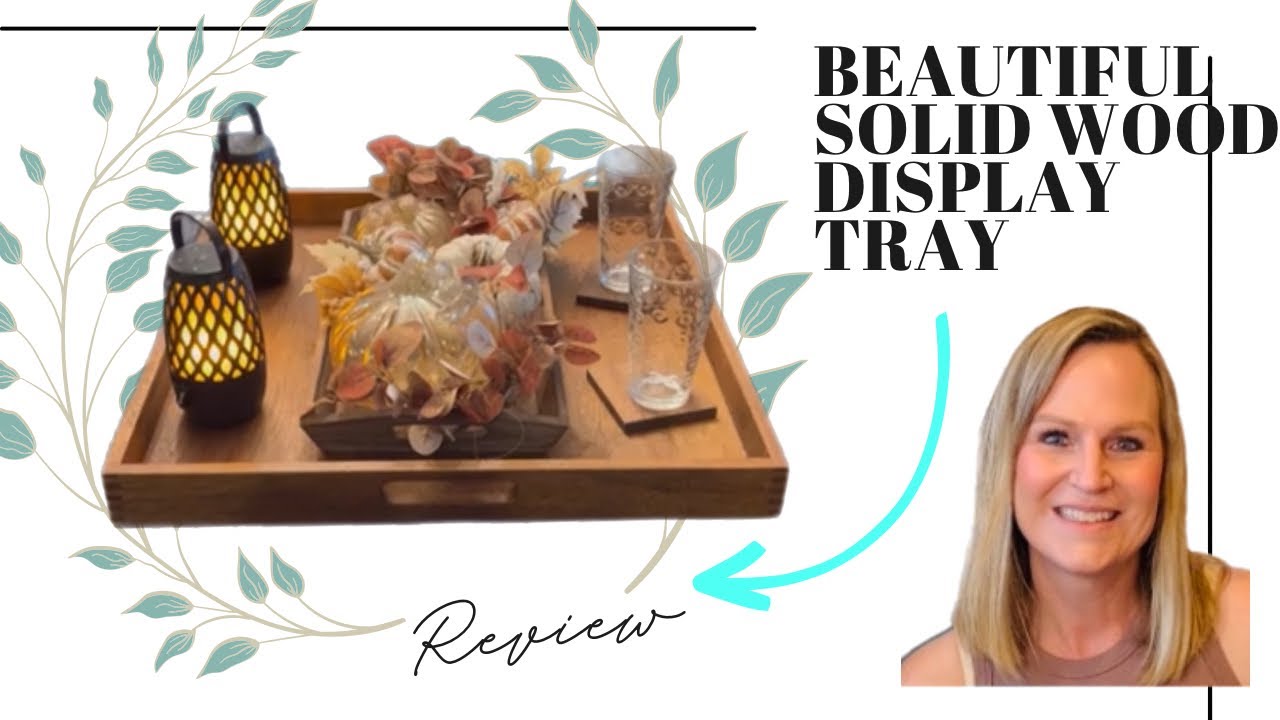 Beautiful high quality 24x24 decorative wooden tray Carrie’s Amazon reviews. LIKE AND SUBSCRIBE!