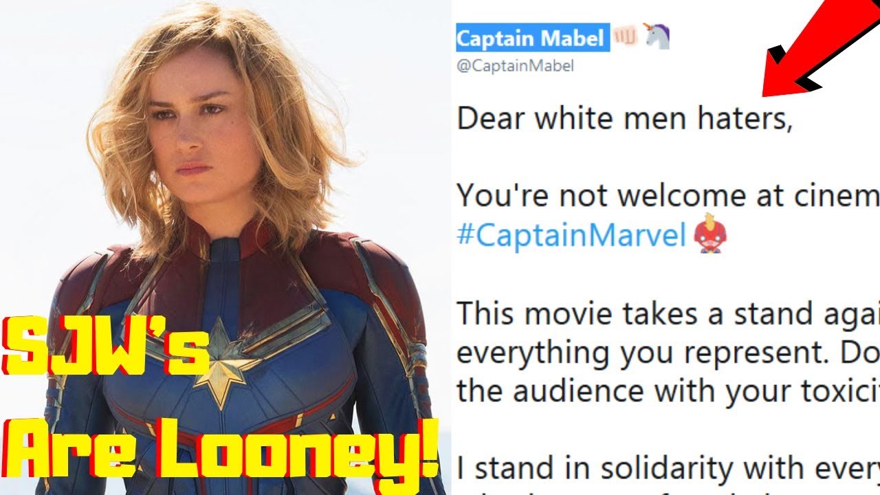 Brie Larson Captain Marvel SJW lover - "No White Men Allowed?" MCU