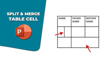 How to split and merge cells in table PowerPoint slides into one