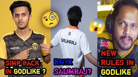 Simp back in Godlike 🥶 SAUMRAJ coming in RnTx 😱 godlike new shocking rules by kronten 