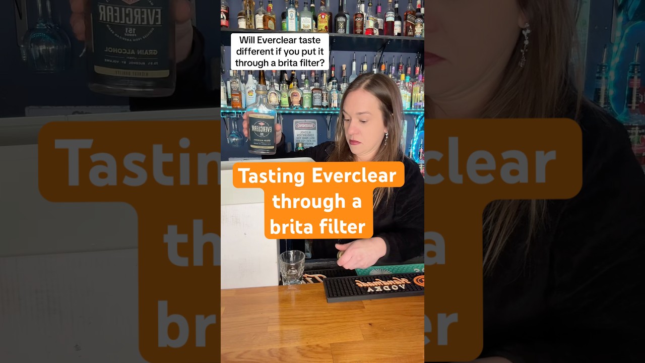 Drinking Everclear through a brita filter @call_me_cookem  #everclear #bartender