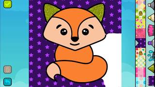 Little Fox Coloring Pages for Kids