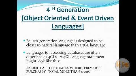 90 generation of programming language