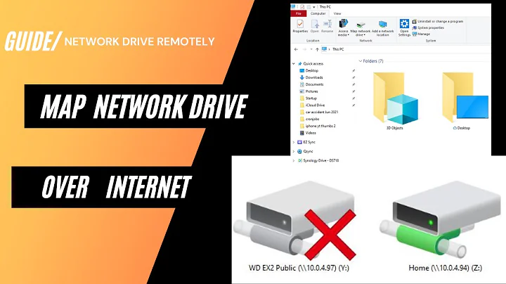 How to map a network drive in Windows Explorer over the Internet away from home or work