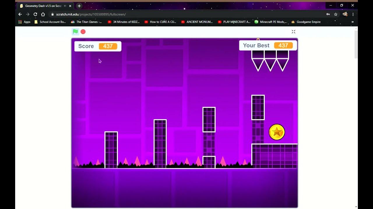 Geometry dash v1 5 on scratch youtube