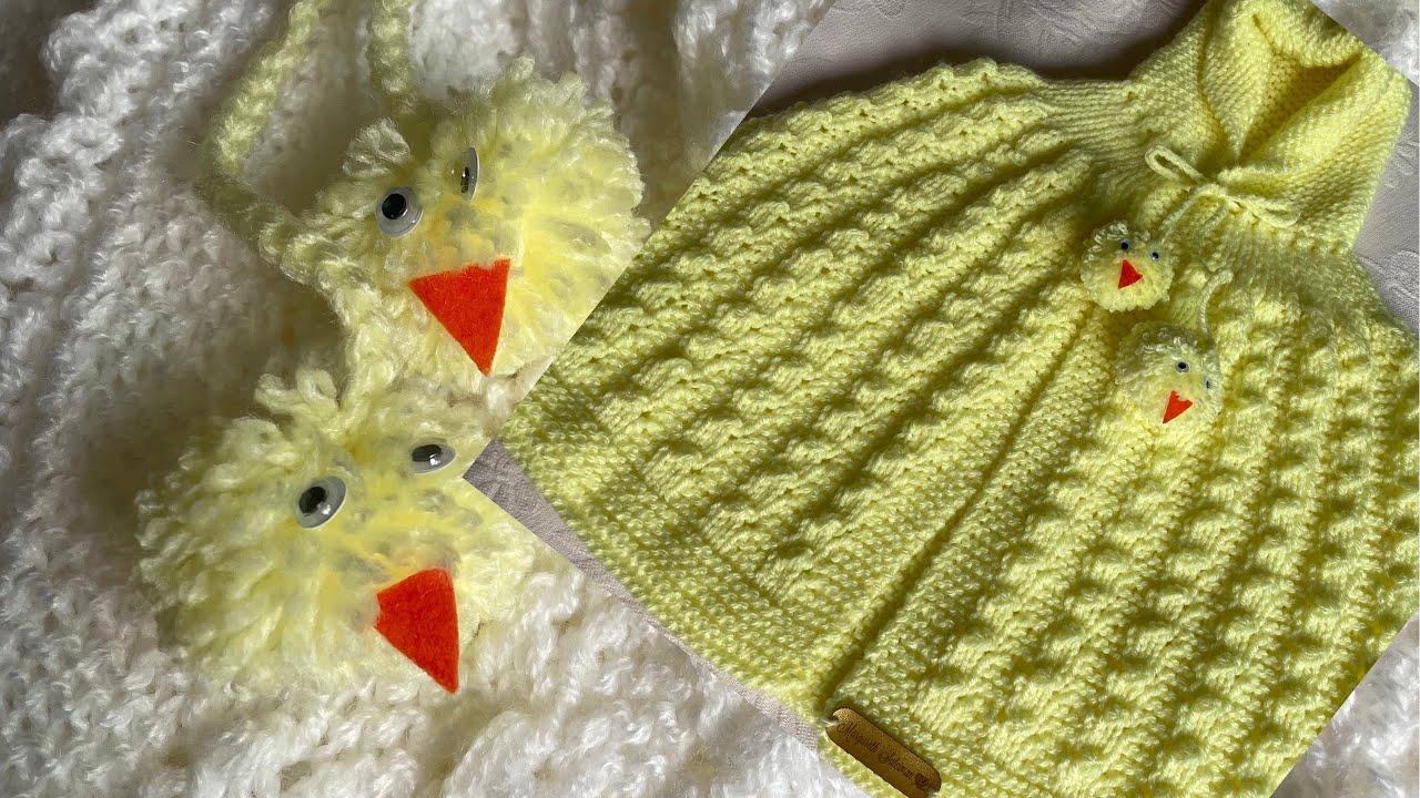 PONCHO/CAPINHA DE TRICÔ COM CAPUZ - PONTO AMARRADINHO