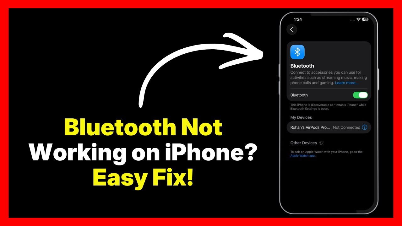 Fix iPhone Bluetooth Not Available (2026 Guide) - YouTube