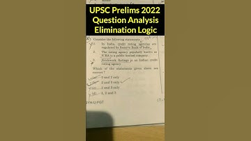 Solved Question in 5 Second | UPSC Prelims elimination technique | #ias #ytshorts #upsc #csat #pre23