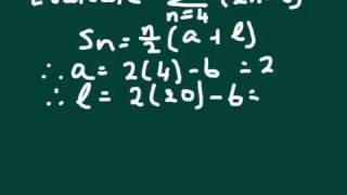 Arithmetic Series worked examples - sigma notation