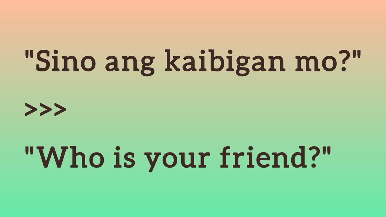 EASY DAILY QUESTIONS IN TAGALOG AND ENGLISH 