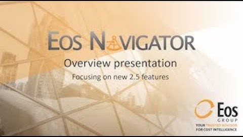 Eos Navigator: Version 2.5 Overview