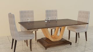 3DsMax Tutorials, Tutorial on Texturing a Stylish Dinning Table & Chair in 3dsmax