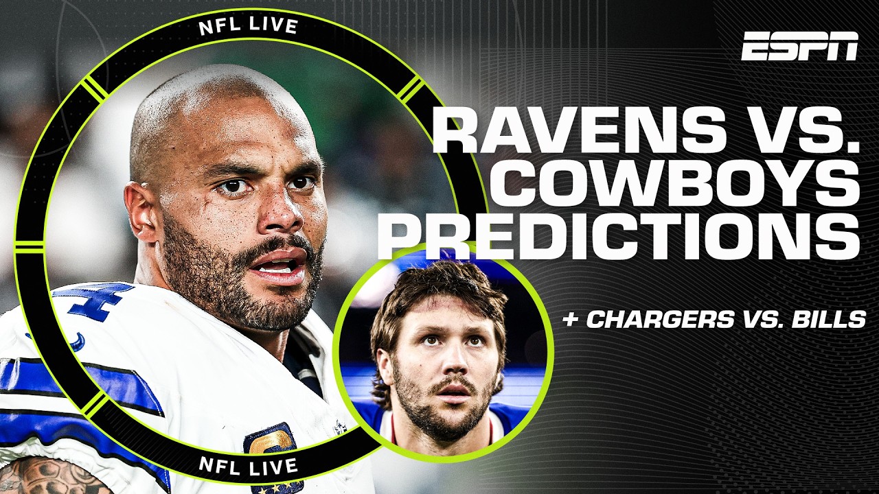Week 3 PREDICTIONS and game picks 🍿 Ravens vs. Cowboys, Chargers vs. Bills & more | NFL Live