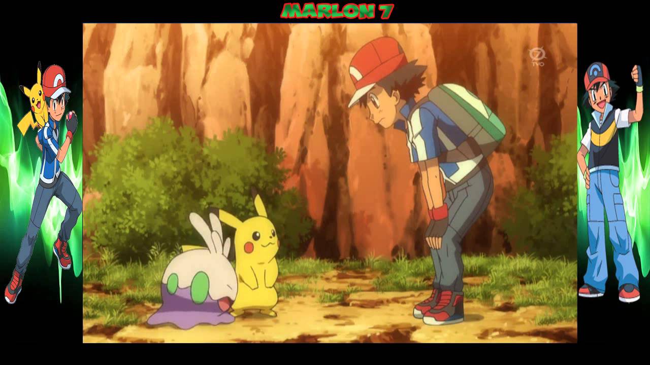 Pokemon XY Ash captura a Goomy (su segundo tipo Dragon) Sub español